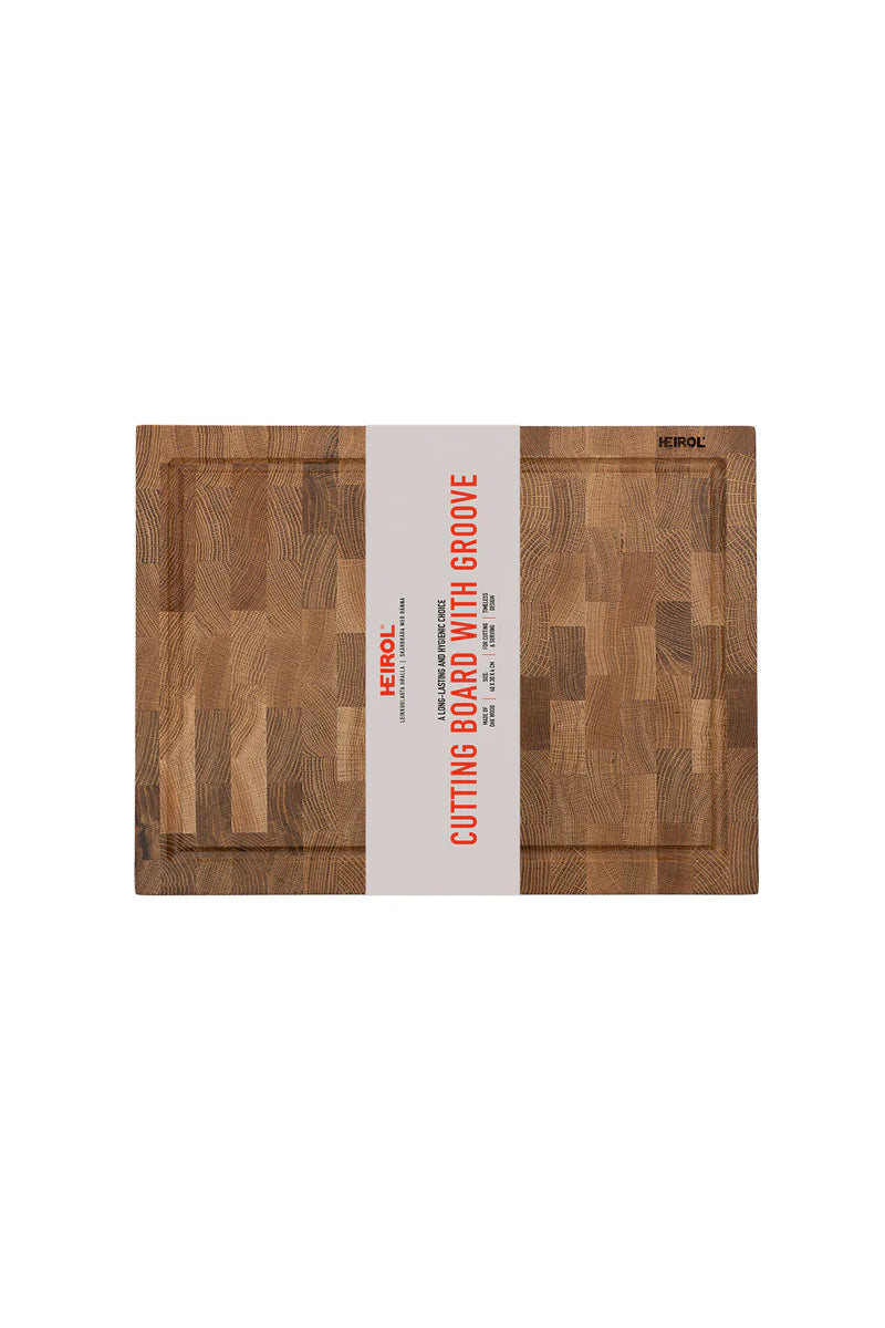 Heirol Skärbräda i ek med ränna, 40x30x4 cm