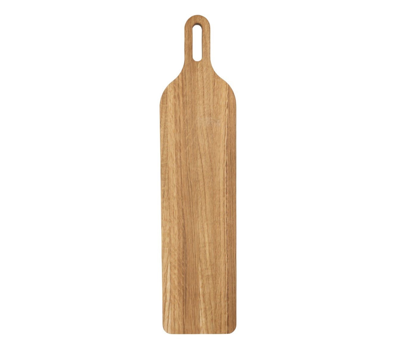 Skärbräda i ek 39x12 cm - serveringsbräda trä med handtag